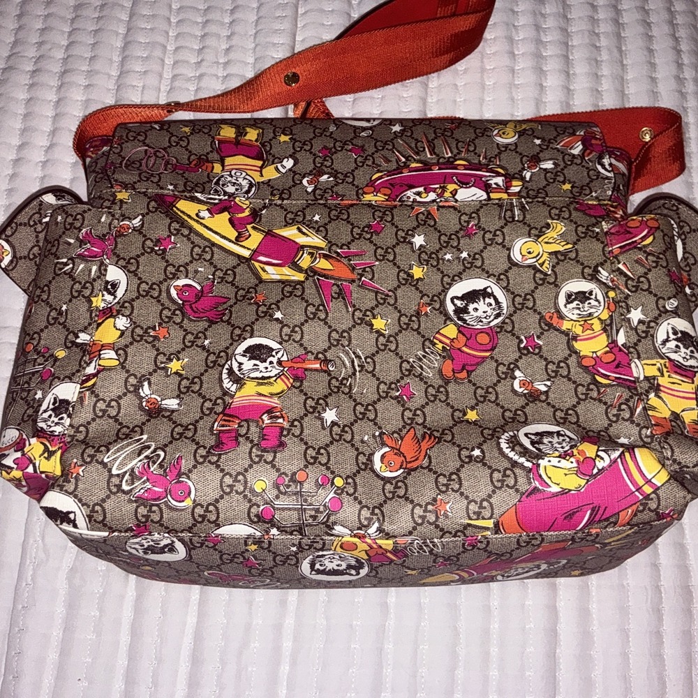 Gucci Diaper Bag Supreme Monogram Space Cats - Picture 2 of 4